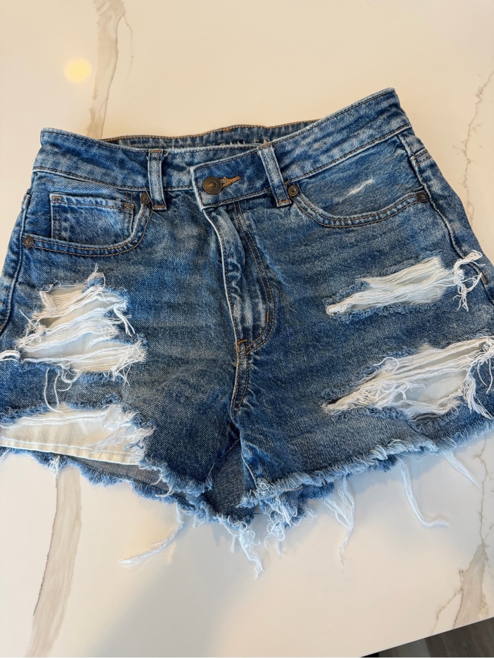 Mom style American Eagle  Denim Shorts - Blue
